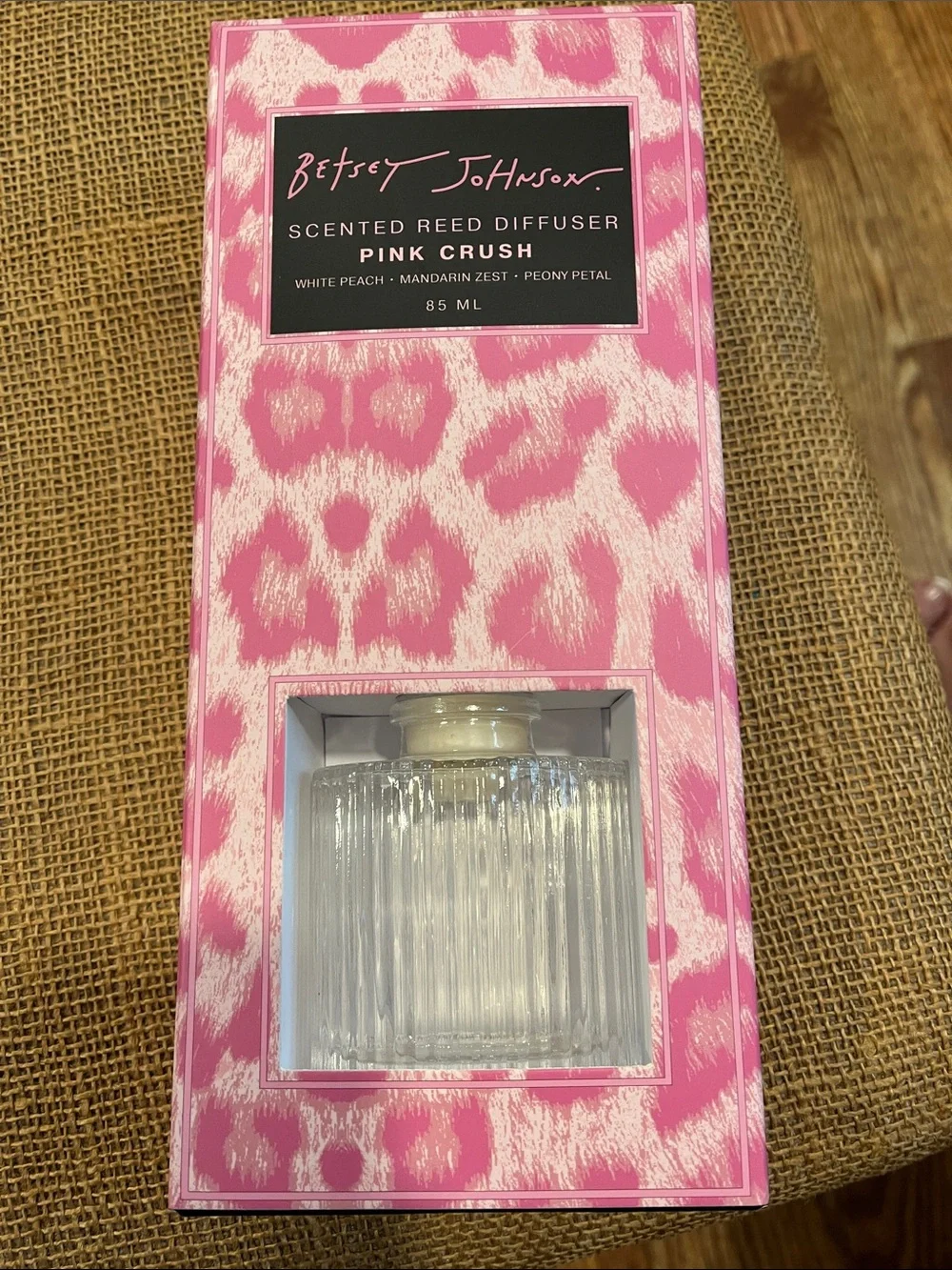 Betsey Johnson Pink Pattern Scented Reed Diffuser
